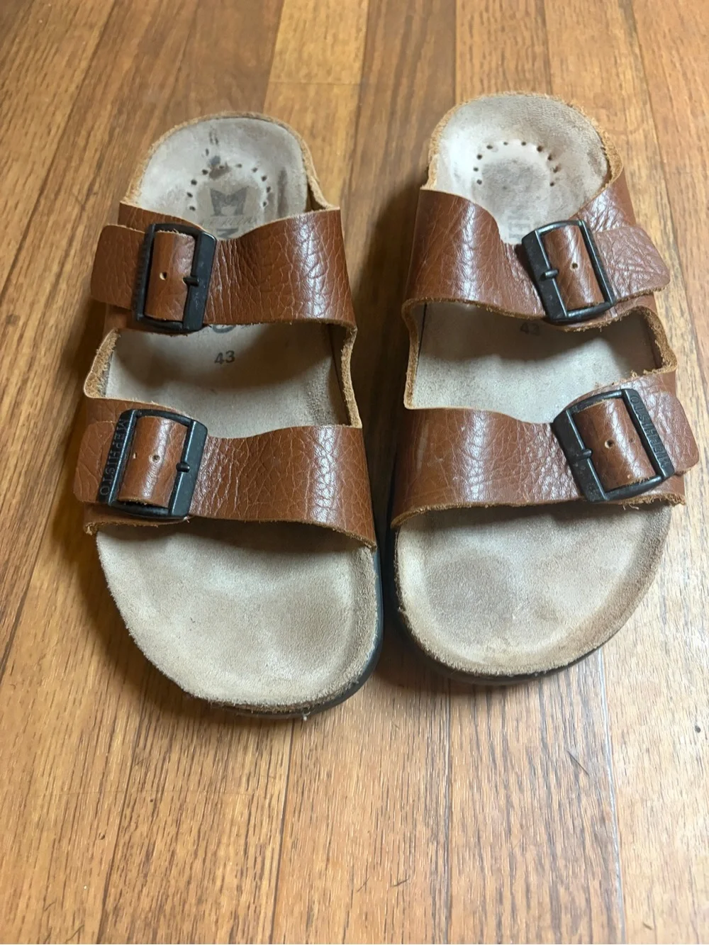Mephisto  Brown Double-Buckle Adjustable Sandals